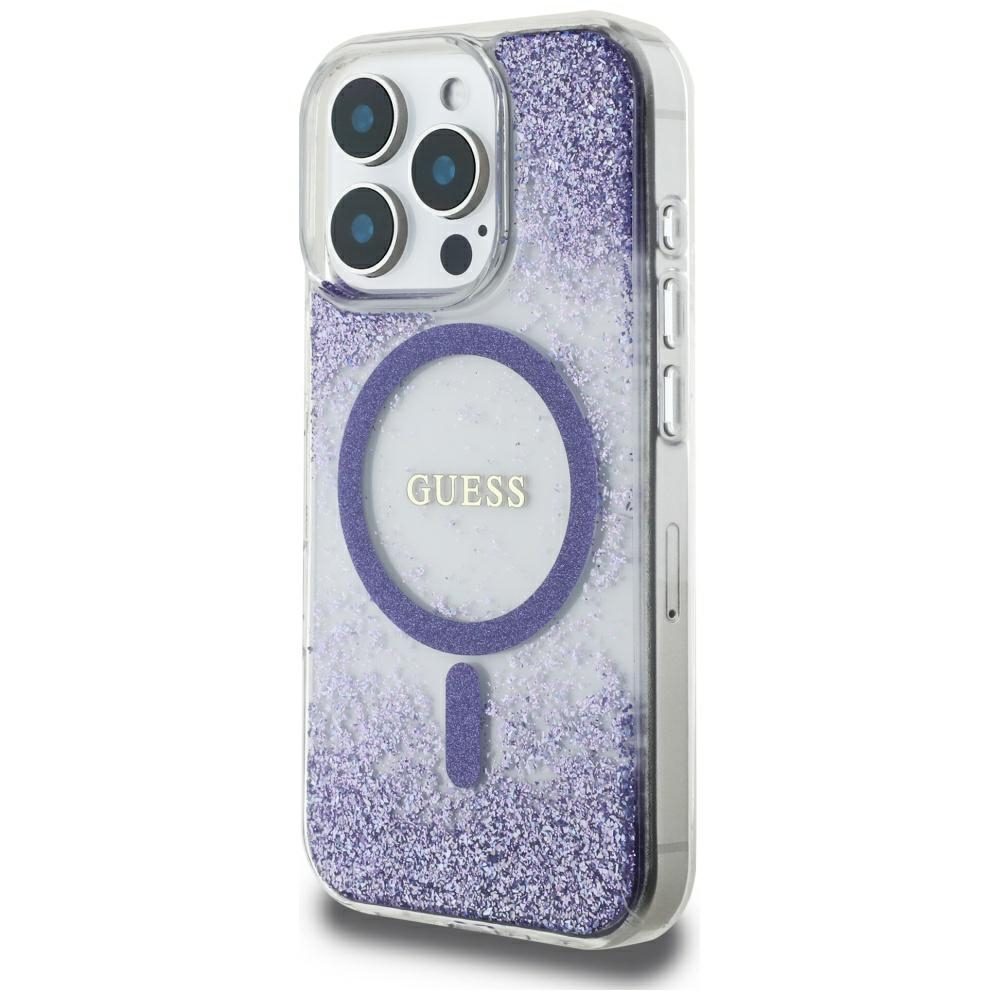 Guess - Hardcase Resin Bottom Glitter MagSafe (GUHMP16XRGRGEU) - iPhone 16 Pro Max - Purple [2]