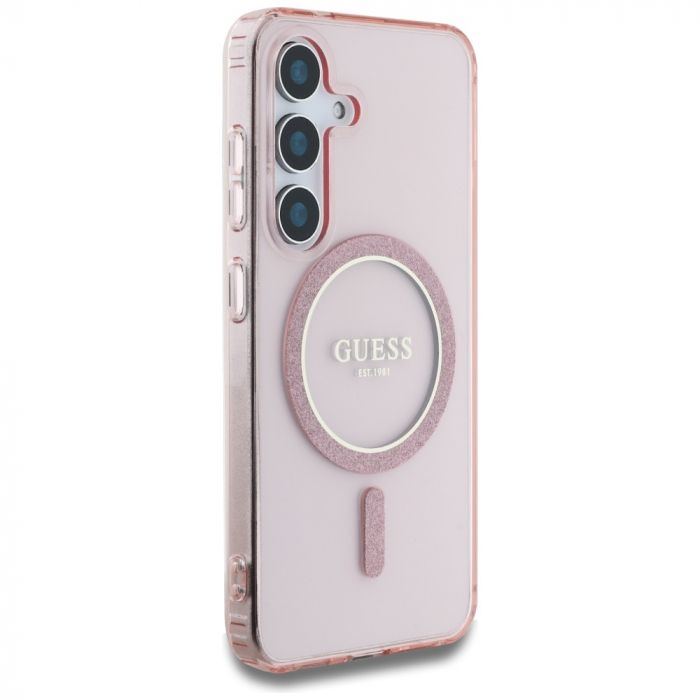 Guess - IML Glitter Circle MagSafe (GUHMS25SHFGEREP) - Samsung Galaxy S25 - Pink [3]