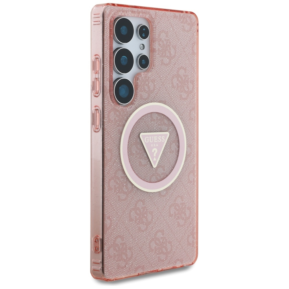 Guess - IML Metal Glitter 4G Circle Triangle MagSafe - Samsung Galaxy S25 Ultra - Pink [5]