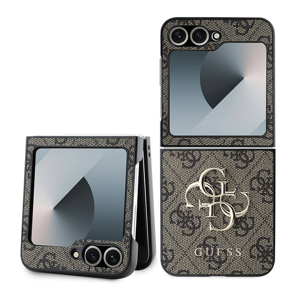 Guess - Leather 4G Metal Logo (GUHCZF64GMGBR) - Samsung Galaxy Z Flip6 - Brown [1]