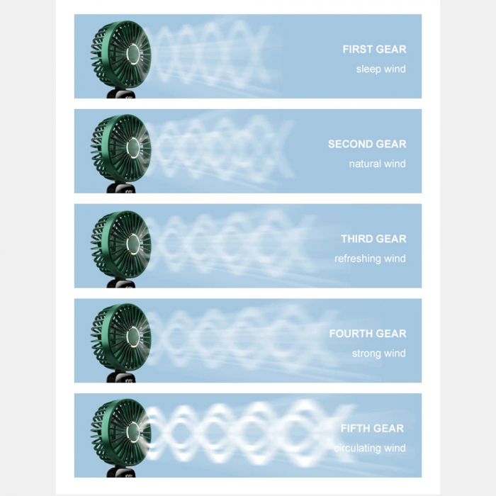 Handheld Fan (N15) - Foldable Design, Digital Display, Ultra Silent, 1800mAh - Pink [6]