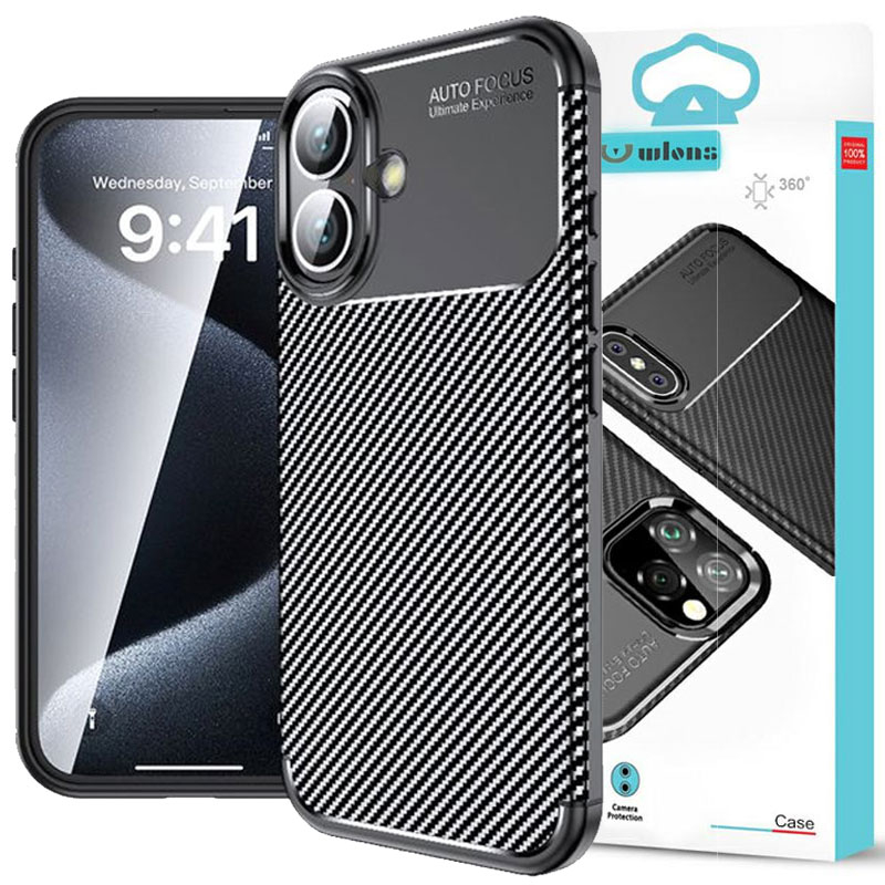 Husa AutoFocus - iPhone 16 - Carbon Grain | BLACK [1]