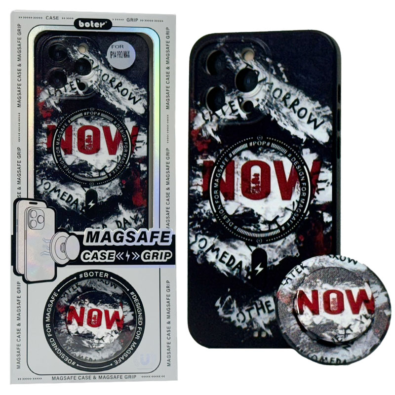 Husa Boter » iPhone 14 , Magnet MagCase + PopGrip, Model #B [1]
