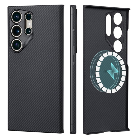 Husa Kevlar, Samsung S25 Ultra, Carbon UltraThin, Aramid Fiber, cu MagSafe [2]