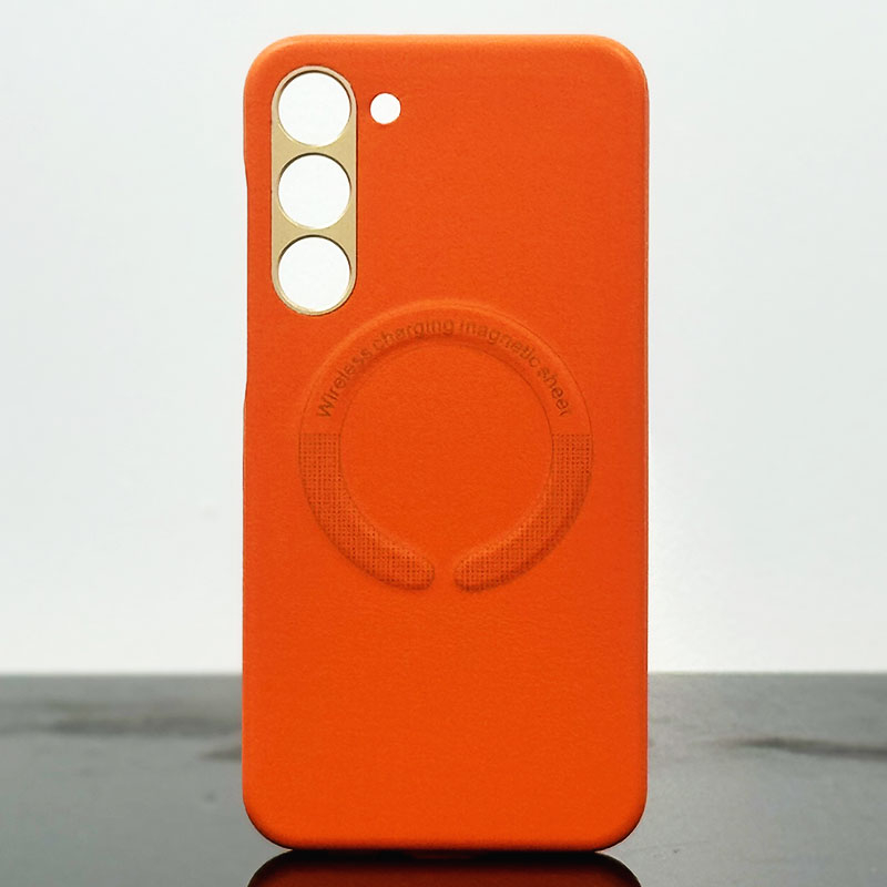 Husa Kraft » Samsung S23 Ultra, MagCase, Eco-Leather, Orange [1]