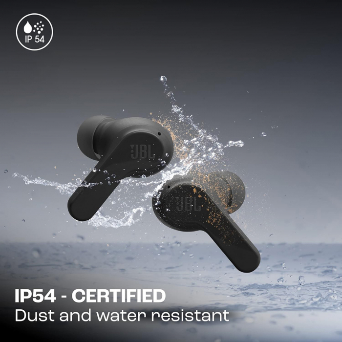 JBL - Wireless Earbuds (Wave Beam) - TWS, Microphone, Deep Bass Sound, IP54 - Black [3]