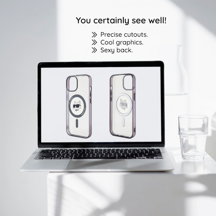 Karl Lagerfeld - IML MagSafe (KLHMP15LHFCCNOP) - iPhone 15 Pro - Pink Choupette [8]