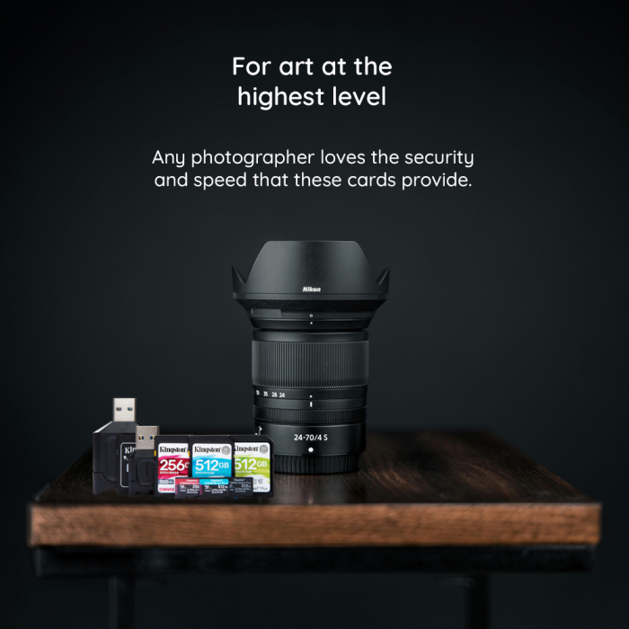 Kingston - Memory Card Canvas Go Plus (SDCG3/256GB) - MicroSDXC, with Adapter, 256GB, Class 10 / UHS-1 U3 - Black [4]