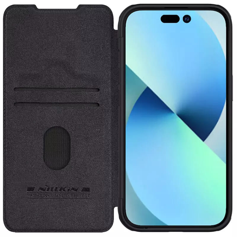 Nillkin - Qin Leather Case - iPhone 15 Plus - Black [4]