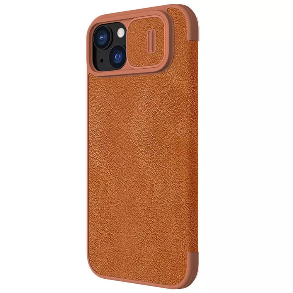 Nillkin - Qin Leather Case - iPhone 15 Plus - Brown [4]