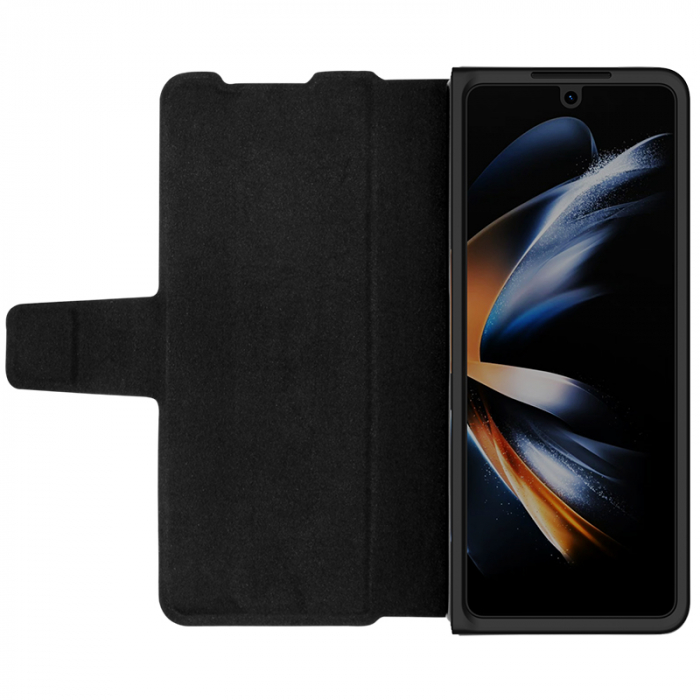 Samsung Z Fold5, Aoge, PC Leather, Black [3]