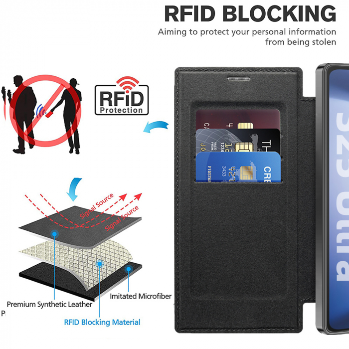 SmartMag Book Case - Samsung Galaxy S25 Ultra - Black [5]