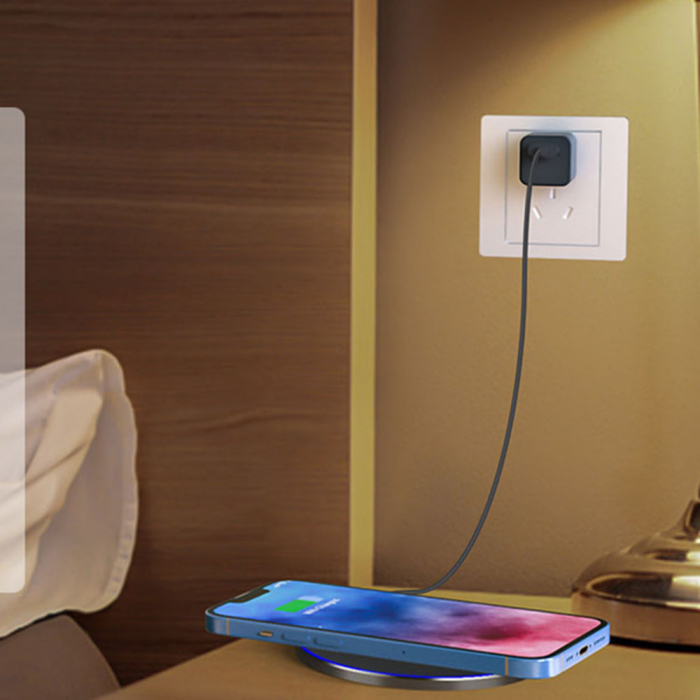 Techsuit - Wireless Charger Premium (CHWR031) - RGB Colors, 15W, 3A - White [4]