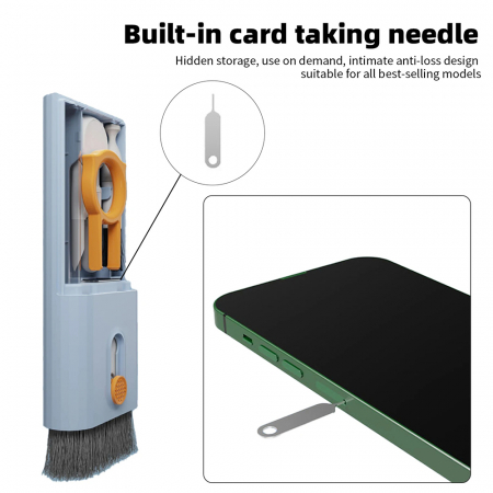 10 in 1 Cleaner Kit (LMTS) - Tools for Screen, Keyboard, Earbuds, PC Monitor - White [6]