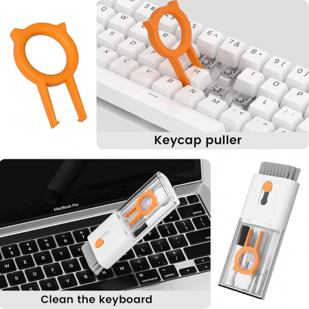 10 in 1 Cleaner Kit (LMTS) - Tools for Screen, Keyboard, Earbuds, PC Monitor - White [2]