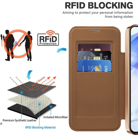 SmartMag Book Case - Samsung Galaxy A55 5G - Brown [4]