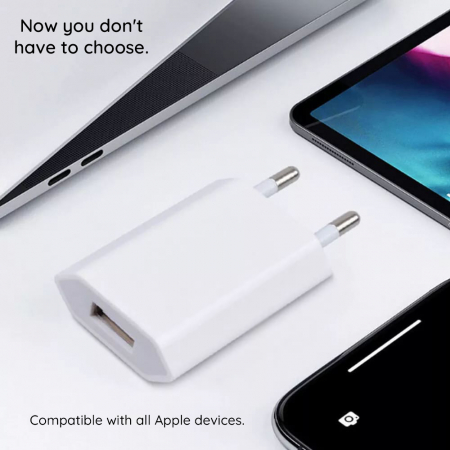 Apple - Original Wall Charger A2118 (MGN13ZM/A) - USB, 5W - White (Blister Packing) [5]