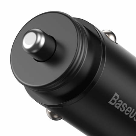Baseus - Car Charger Circular Metal (CCALL-BS01) - Type-C, USB, PPS 30W, Multi Protocol - Black [5]