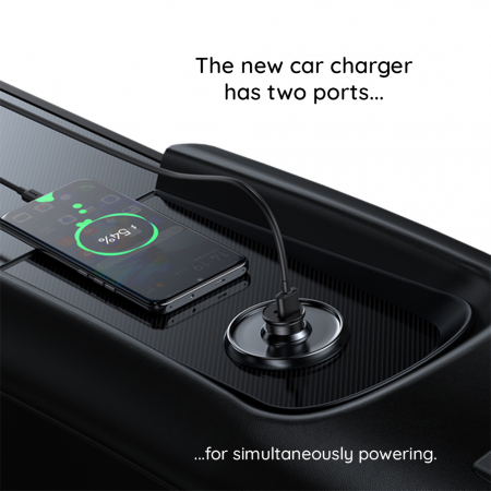 Baseus - Car Charger Circular Metal (CCALL-BS01) - Type-C, USB, PPS 30W, Multi Protocol - Black [6]