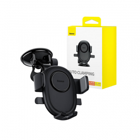 Baseus - Car Holder UltraControl Lite Series (C40351700111-00) - Suction Cup Mounting Base, for 7.2inch Max - Cluster Black [3]