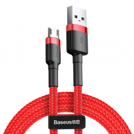 Micro USB - Baseus - Data Cable Cafule (CAMKLF-C09) - USB to Micro-USB, 1.5A, 2m - Red