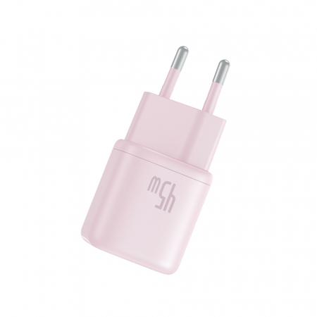 Baseus - Wall Charger PicoGo  - GaN, Fast Charging, 45W, USB-C - Baby Pink [1]