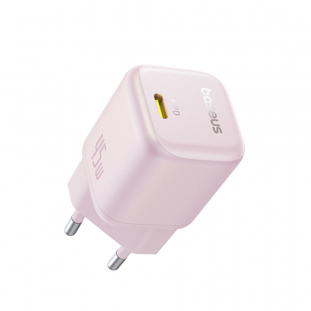 Baseus - Wall Charger PicoGo  - GaN, Fast Charging, 45W, USB-C - Baby Pink [4]