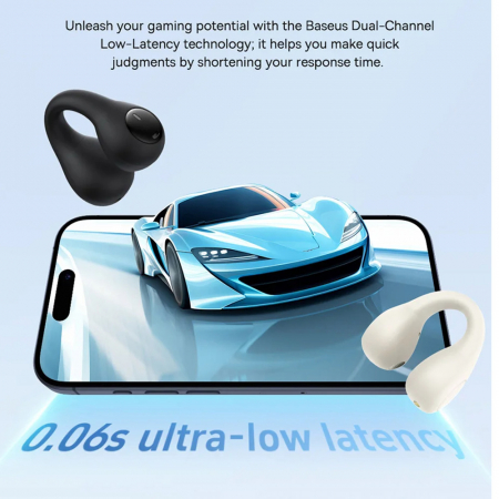 Baseus - Wireless Earbuds AirGo AS01 (A00069101223-00) - for Sports, Bluetooth 5.3, Noise Reduction, 2-Mic ENC - White [2]