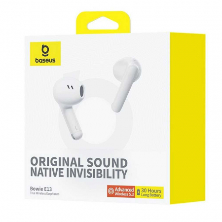 Baseus - Wireless Earbuds Bowie E13 (A00059701217-Z1) - TWS, Bluetooth V5.3, 400mAh, Type-C - White [6]