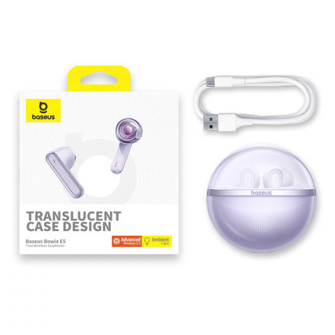 Baseus - Wireless Earbuds Bowie E5 - Bluetooth, True Wireless - Nebula Purple [5]