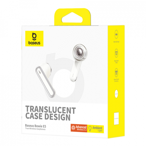 Baseus - Wireless Earbuds Bowie E5 - Bluetooth, True Wireless - Stellar White [5]