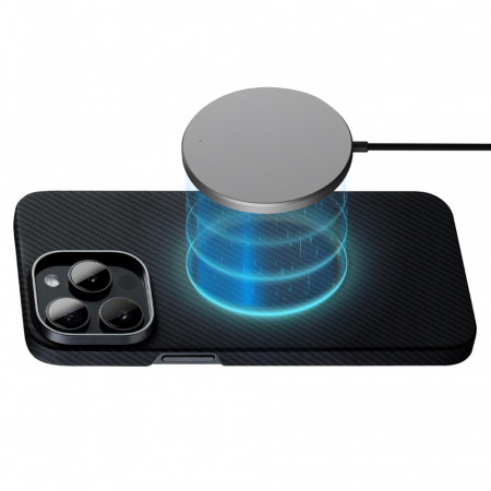 Edizard - Air MagSafe Case - iPhone 16 Pro Max - Black - Kevlar [4]