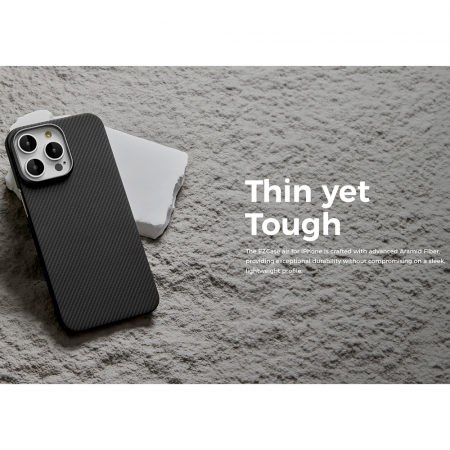 Edizard - Air MagSafe Case - iPhone 16 Pro Max - Black - Kevlar [5]