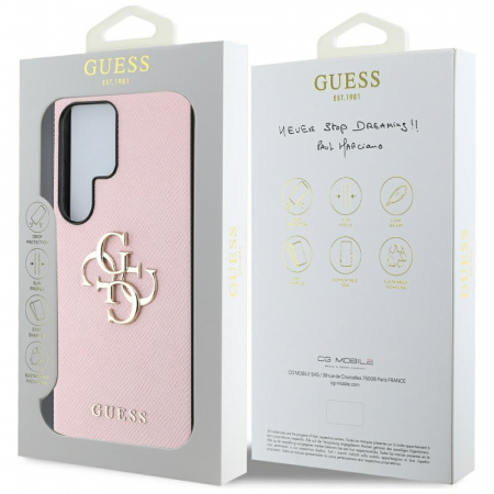 Guess - Glitter Script Big 4G Logo (GUHCS25LHG4SGP) - Samsung Galaxy S25 Ultra - Pink [3]