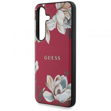 Guess - Grained Flowers MagSafe (GUHMS25SPGNMPLMF) - Samsung Galaxy S25 - Fuchsia [2]