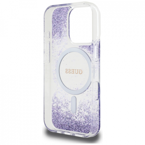 Guess - Hardcase Resin Bottom Glitter MagSafe (GUHMP16LRGRGEU) - iPhone 16 Pro - Purple [2]
