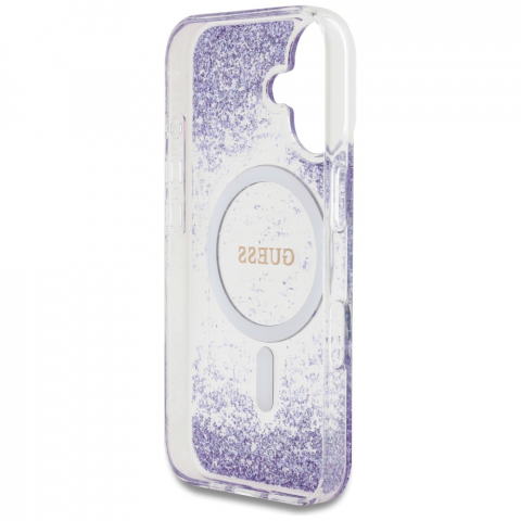 Guess - Hardcase Resin Bottom Glitter MagSafe (GUHMP16SRGRGEU) - iPhone 16 - Purple [2]