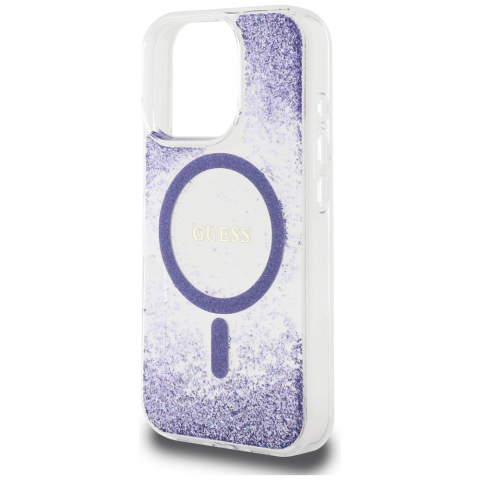 Guess - Hardcase Resin Bottom Glitter MagSafe (GUHMP16XRGRGEU) - iPhone 16 Pro Max - Purple [4]