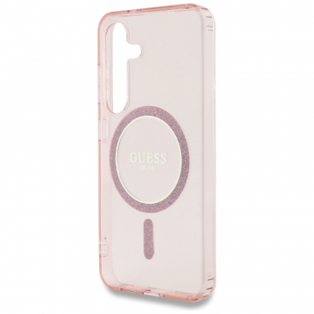 Guess - IML Glitter Circle MagSafe (GUHMS25SHFGEREP) - Samsung Galaxy S25 - Pink [3]