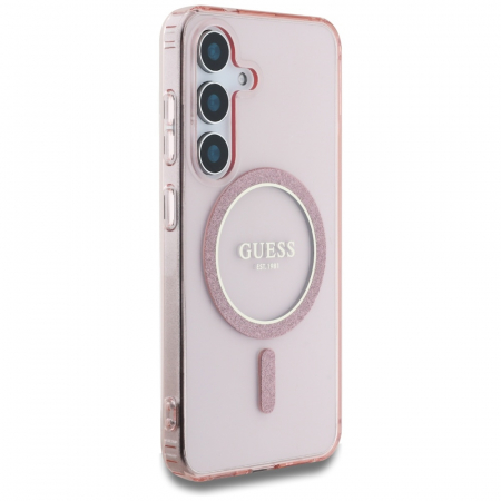 Guess - IML Glitter Circle MagSafe (GUHMS25SHFGEREP) - Samsung Galaxy S25 - Pink [2]