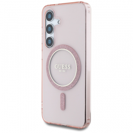 Guess - IML Glitter Circle MagSafe (GUHMS25SHFGEREP) - Samsung Galaxy S25 - Pink [5]