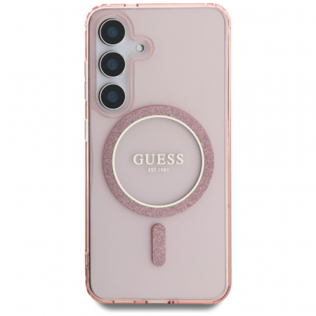 Guess - IML Glitter Circle MagSafe (GUHMS25SHFGEREP) - Samsung Galaxy S25 - Pink [1]