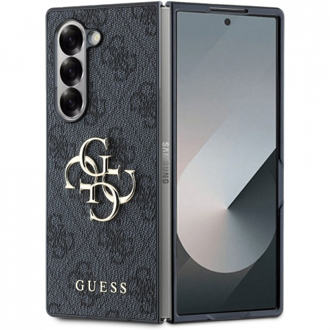 Huse - Guess - Leather 4G Metal Logo (GUHCZFD64GMGGR) - Samsung Galaxy Z Fold6 - Black