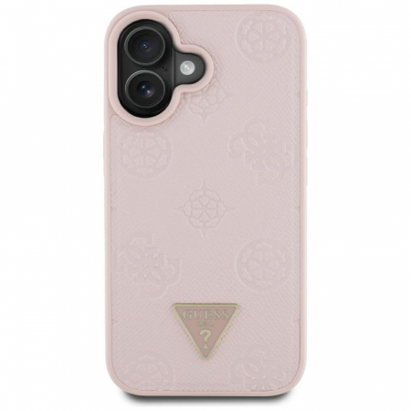 Guess - Peony Grained Hot Stamp Triangle MagSafe (GUHMP16SPGBTMP) - iPhone 16 - Pink [1]
