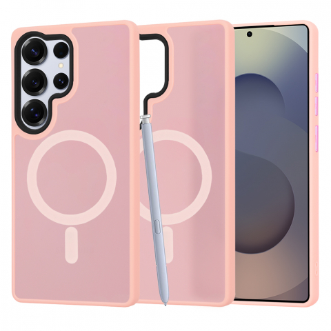 Huse - HaloFrost MagSafe Series - Samsung Galaxy S25 Ultra - Pink