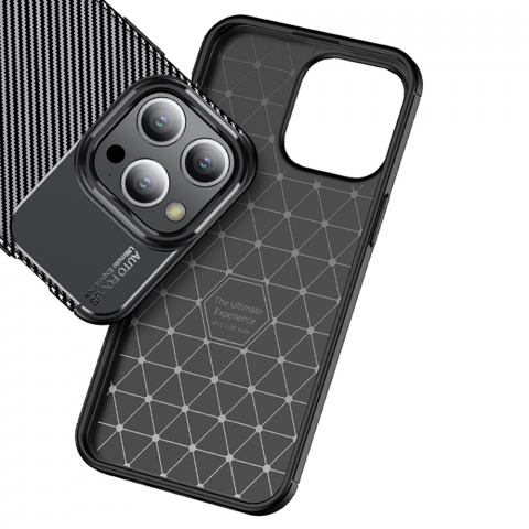 Husa AutoFocus - iPhone 14 Promax - Carbon Grain | BLACK [1]