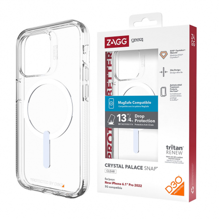 Huse - Husa Gear4 - iPhone 15 Pro - MagSafe, ShockProof, Clear