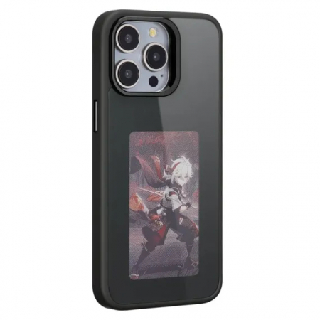 Husa InkLed - iPhone 15, ShockProof, cu Ecran Digital, Microfiber, PC+TPU [1]