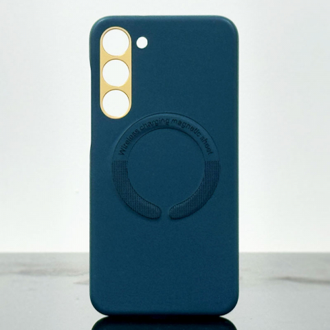 Huse - Husa Kraft » Samsung S23, MagCase, Eco-Leather, Navy Blue