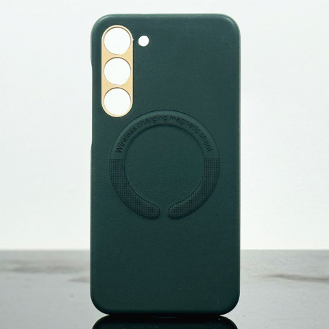 Huse - Husa Kraft » Samsung S23 Ultra, MagCase, Eco-Leather, Dark Green